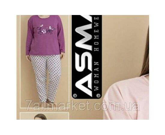 Піжама жіноча байкова, розміри L-4XL (3 кв) "MODY" купити недорого від прямого постачальника, зображення 2