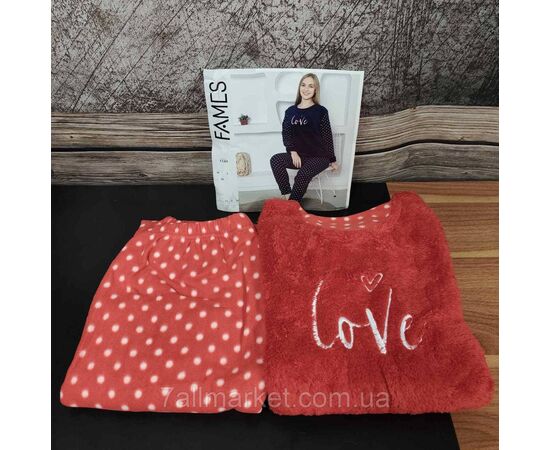 Піжама жіноча зимова фліс/махра  розміри M-XL (4цв) "MODY" недорого від прямого постачальника, зображення 5