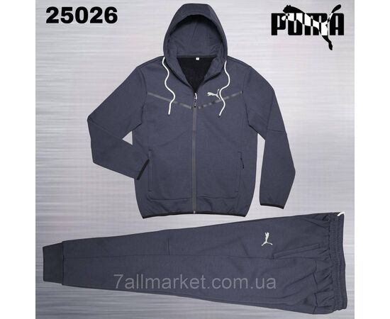 Спортивний чоловічий костюм на фліс велюрі Пума розміри M-3XL (4 кв) "REMAIN" купити недорого від прямого постачальника, зображення 4