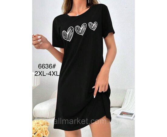 Фотография Туника женская молодёжная р-ры 2XL-4XL(2цв)"FLOWER" купить недорого от прямого поставщика, изображение 2