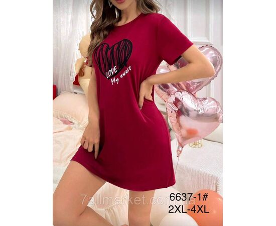 Фотография Туника женская молодёжная р-ры 2XL-4XL (2цв)"FLOWER" купить недорого от прямого поставщика, изображение 2