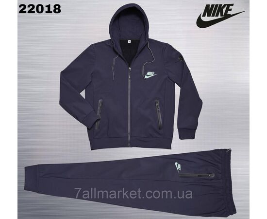 Фотография Спортивный мужской костюм на флис велюре Найк размеры  M-3XL (2цв) "REMAIN" купить недорого от прямого поставщика, изображение 2