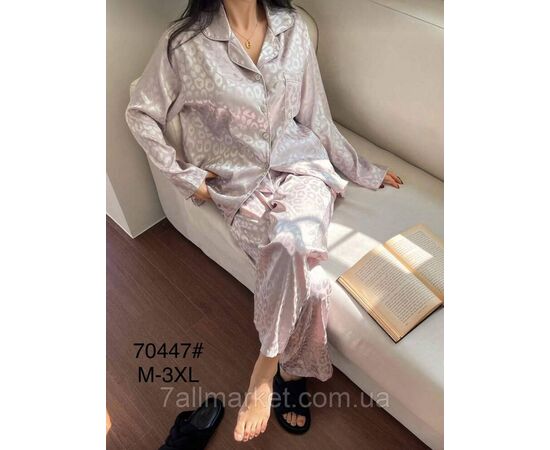 Піжама жіноча сорочка + штани р-ри M-3XL (2кв) "FLOWER" купити недорого від прямого постачальника, зображення 2