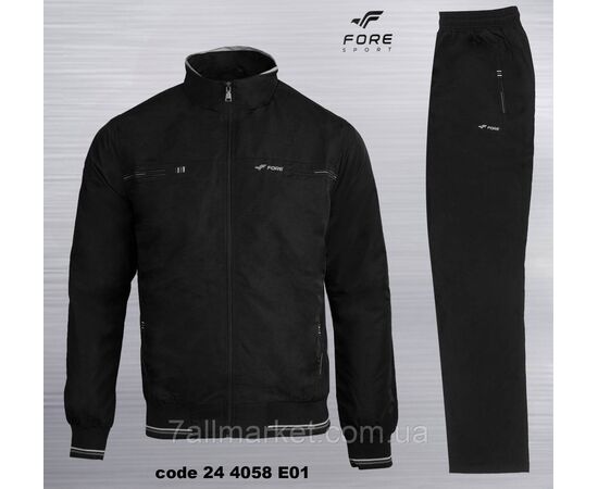 Спортивний чоловічий костюм плащівка FORE розміри M-3XL (2кв) "REMAIN" купити недорого від прямого постачальника, зображення 2