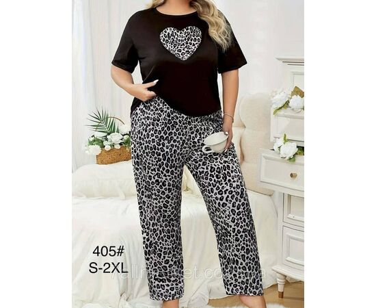 Піжама жіноча футболка+ штани р-ри S-XL (2кв) "FLOWER" купити недорого від прямого постачальника, зображення 2