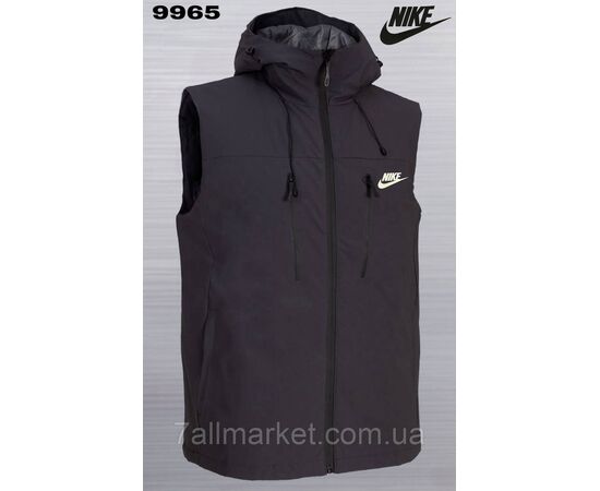 Фотография Жилетка демисезонная мужская Найк с капюшоном размеры 46-54 (2цв) "REMAIN" купить недорого от прямого поставщика, изображение 2