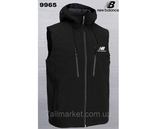 Фотография Жилетка демисезонная мужская New Balance с капюшоном размеры 46-54 (2цв) "REMAIN" купить недорого от прямого поставщика, изображение 2