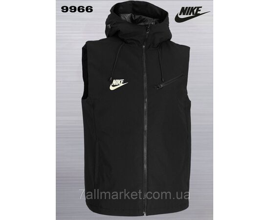 Фотография Жилетка демисезонная мужская  Найк с капюшоном размеры 46-54 (2цв)  "REMAIN" купить недорого от прямого поставщика, изображение 2