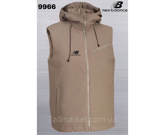 Фотография Жилетка демисезонная мужская New Balance с капюшоном размеры 46-54 (2цв)  "REMAIN" купить недорого от прямого поставщика, изображение 2