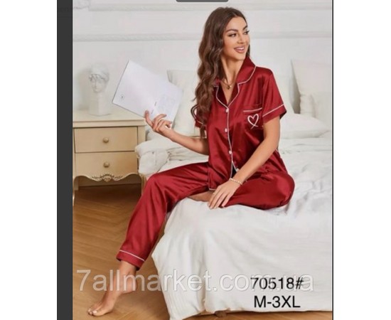 Фотография Пижама женская молодёжная р-ры 50-58(3цв) "FLOWER" купить недорого от прямого поставщик, изображение 3