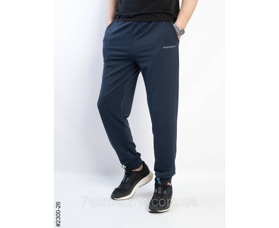 Фотография Спортивные брюки мужские на манжете двунитка батал 50,52,54,56,58 (5цв) "NOWEMBER", изображение 2