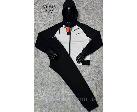 Спортивний костюм чоловічий на манжеті розміри L-4XL (3 кв) "PROSTOMEN" недорого від прямого постачальника, зображення 4