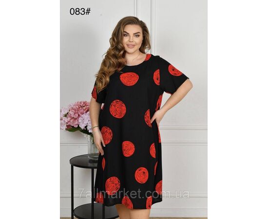 Плаття жіноче домашнє р-ри 60-64 (мікс) "FLOWER" купити недорого від прямого постачальника, зображення 2