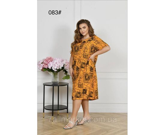 Плаття жіноче домашнє р-ри 60-64 (мікс) "FLOWER" купити недорого від прямого постачальника, зображення 2