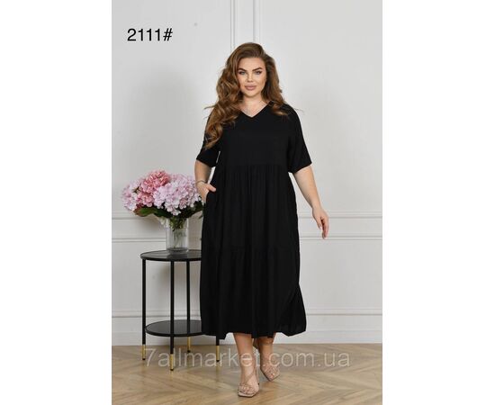 Плаття жіноче домашнє р-ри 60-64 (мікс) "FLOWER" купити недорого від прямого постачальника, зображення 4