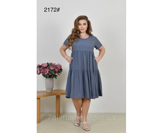 Плаття жіноче домашнє р-ри 60-64 (мікс) "FLOWER" купити недорого від прямого постачальника, зображення 4