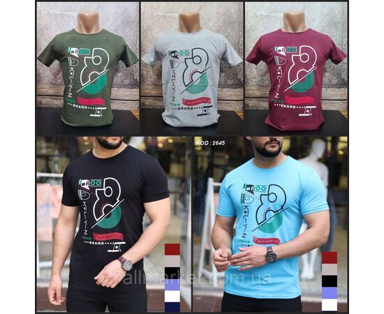 Футболка чоловіча з написами р.S-2XL (8 кв) "MODY" недорого гуртом від прямого постачальника, зображення 8