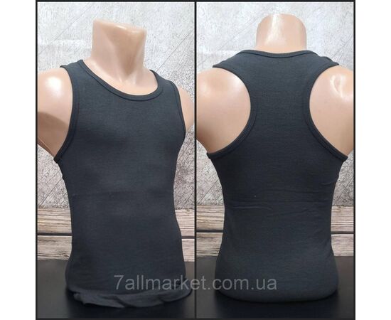 Майка-берцовка чоловіча днинна рубчик р.S-XL (4цв) "MODY" недорого гуртом від прямого постачальника, зображення 3