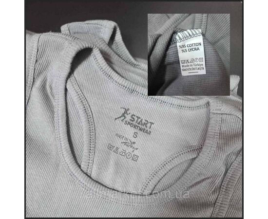 Майка-берцовка чоловіча днинна рубчик р.S-XL (4цв) "MODY" недорого гуртом від прямого постачальника, зображення 2