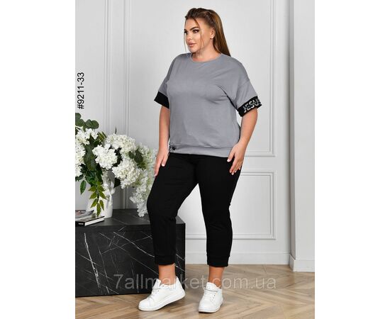 Спортивний костюм жіночий двунитка батал 54,56,58,60 (3кв) "NOWEMBER" недорого від прямого постачальника, зображення 2