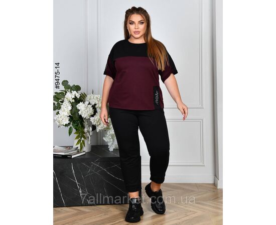 Спортивний костюм жіночий двунитка батал 54,56,58,60 (8кв) "NOWEMBER" недорого від прямого постачальника, зображення 2