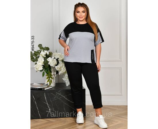 Спортивний костюм жіночий двунитка батал 54,56,58,60 (8кв) "NOWEMBER" недорого від прямого постачальника, зображення 4