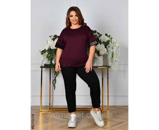 Спортивний костюм жіночий двунитка напівбатал 48,50,52,54 (7кв) "NOWEMBER" недорого від прямого постачальника, зображення 2