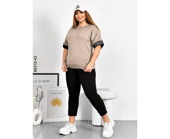 Спортивний костюм жіночий двунитка напівбатал 48,50,52,54 (7кв) "NOWEMBER" недорого від прямого постачальника, зображення 5