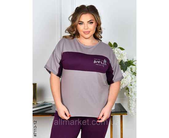 Спортивний костюм жіночий двунитка батал 52,54,56,58,60 (4кв) "NOWEMBER" недорого від прямого постачальника, зображення 3