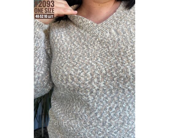 Светр з різнокольорової нитки в універсальному розмірі 46-52 "PARTNERS" недорого від прямого постачальника, зображення 4