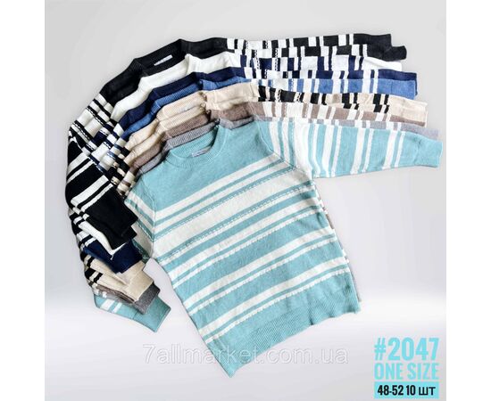 Жіночий светр з орнаментом в універсальному розмірі 46-52 "PARTNERS" недорого від прямого постачальника, зображення 2