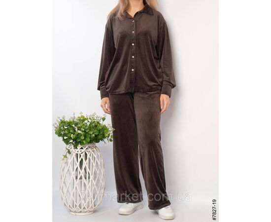 Фотография Костюм жіночий велюр 44,46,48,50 (8цв) "NOWEMBER" недорого от прямого поставщика, изображение 5