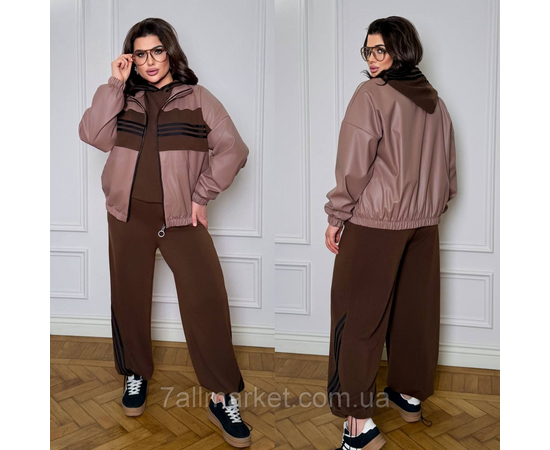 Куртка жіноча на блискавці екошкіра на підкладці р 42-60 "LADA" недорого від прямого постачальника, зображення 2