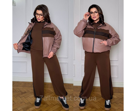 Куртка жіноча на блискавці екошкіра на підкладці р 42-60 "LADA" недорого від прямого постачальника, зображення 3