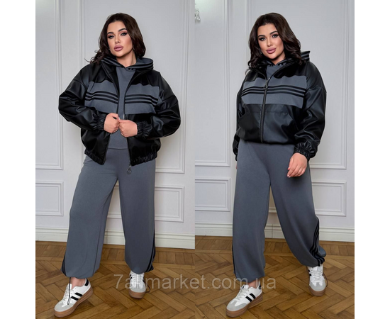 Куртка жіноча на блискавці екошкіра на підкладці р 42-60 "LADA" недорого від прямого постачальника, зображення 2