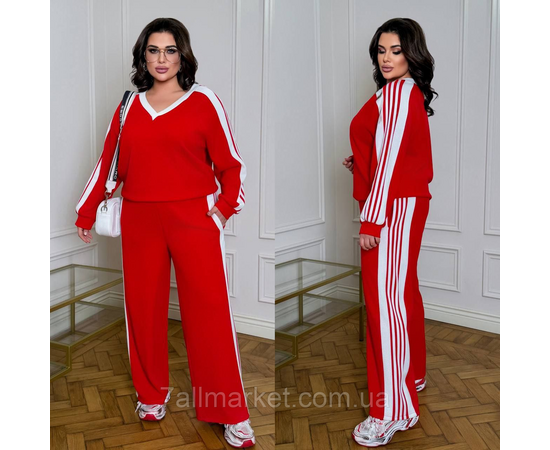 Фотография Костюм женский спортивный с лампасами креп сафари (46-60) "LADA" недорого от прямого поставщика, изображение 2