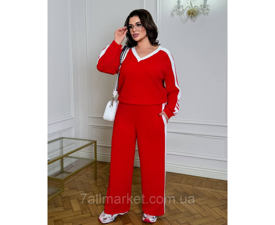Фотография Костюм женский спортивный с лампасами креп сафари (46-60) "LADA" недорого от прямого поставщика, изображение 3