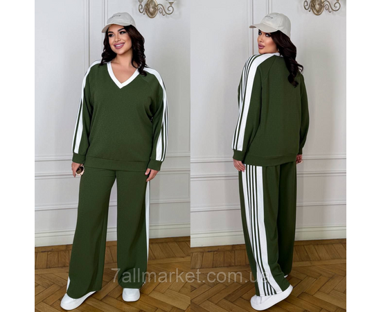 Фотография Костюм женский спортивный с лампасами креп сафари (46-60) "LADA" недорого от прямого поставщика, изображение 2