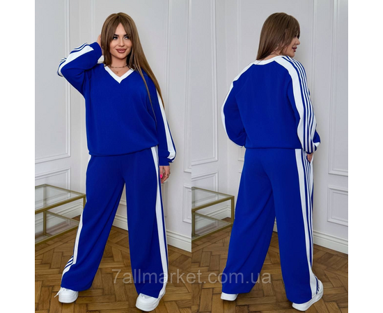 Фотография Костюм женский спортивный с лампасами креп сафари (46-60) "LADA" недорого от прямого поставщика, изображение 2