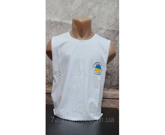Футболка-безрукавка чоловіча патріотична р.M-3XL (2кв) "MODY" недорого гуртом від прямого постачальника, зображення 4