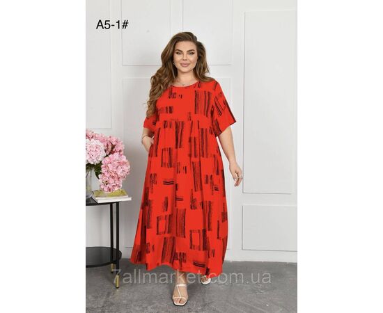 Плаття жіноче домашнє р-ри 2XL-4XL (3 кв) "FLOWER" купити недорого від прямого постачальника, зображення 3