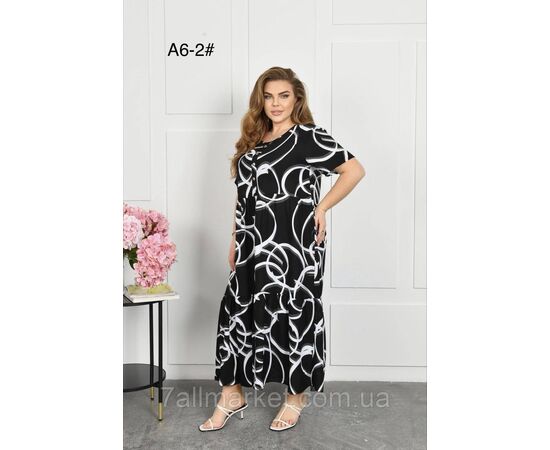 Плаття жіноче домашнє р-ри 2XL-4XL (3кл) "FLOWER" купити недорого від прямого постачальника, зображення 2