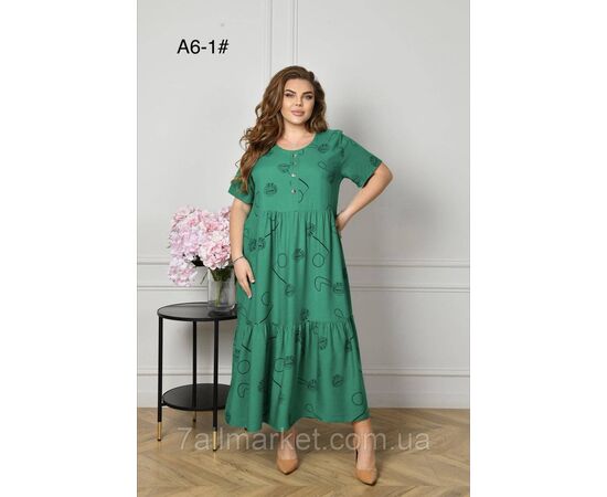 Плаття жіноче домашнє р-ри 2XL-4XL (3 кв) "FLOWER" купити недорого від прямого постачальника, зображення 3