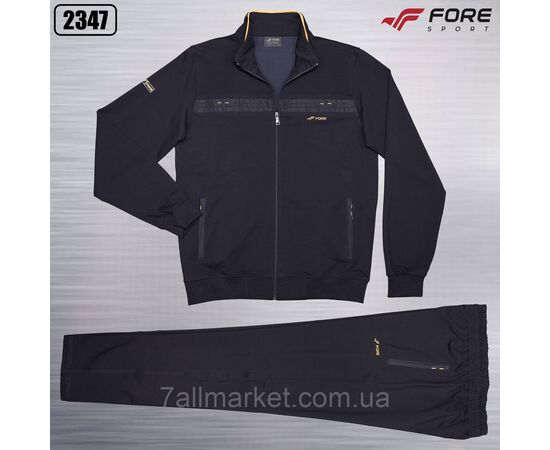 Спортивний чоловічий костюм на блискавці FORE розміри XL-3XL (5 кв) "REMAIN" купити недорого від прямого постачальника, зображення 5