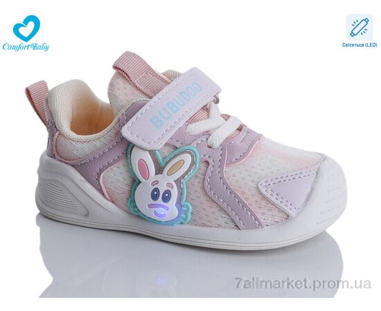 Фотография Кроссовки детские модные Весна/осень 802-1 рожевий (12-14 см) (7 пар р.16-20) "Comfort-baby" недорого оптом от прямого поставщика, изображение 2