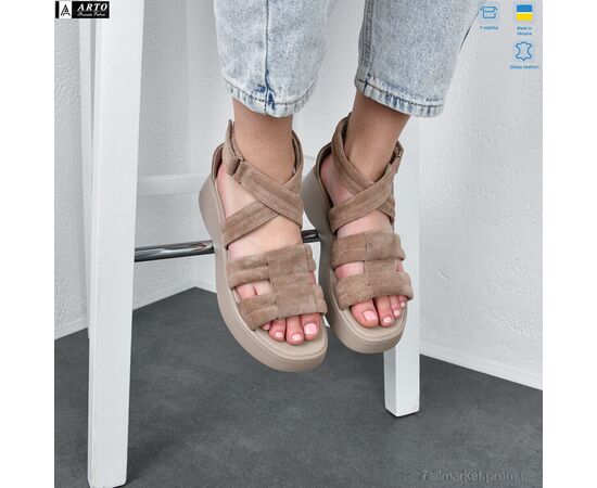 Босоніжки жіночі літні Літо 350 візон з. (8 пар р.36-41) "ARTO" недорого оптом від прямого постачальника, зображення 2