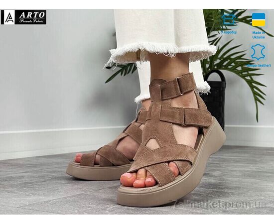 Фотография Босоножки женские летние Лето 175 кофе з. (8 пар р.36-41) "ARTO" недорого оптом от прямого поставщика, изображение 2