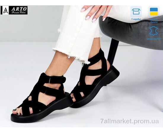 Босоніжки жіночі літні Літо 175 ч.з. (8 пар р.36-41) "ARTO" недорого оптом від прямого постачальника, зображення 2