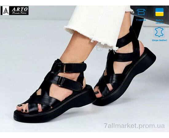 Босоніжки жіночі літні Літо 175 ч.к. (8 пар р.36-41) "ARTO" недорого оптом від прямого постачальника, зображення 2