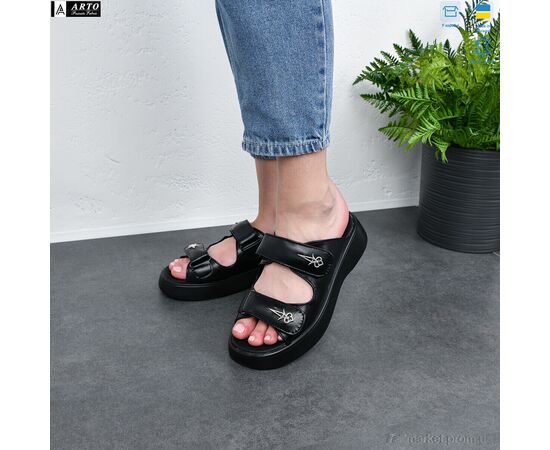Фотография Босоножки женские летние Лето 540 чорний к. (8 пар р.36-41) "ARTO" недорого оптом от прямого поставщика, изображение 3